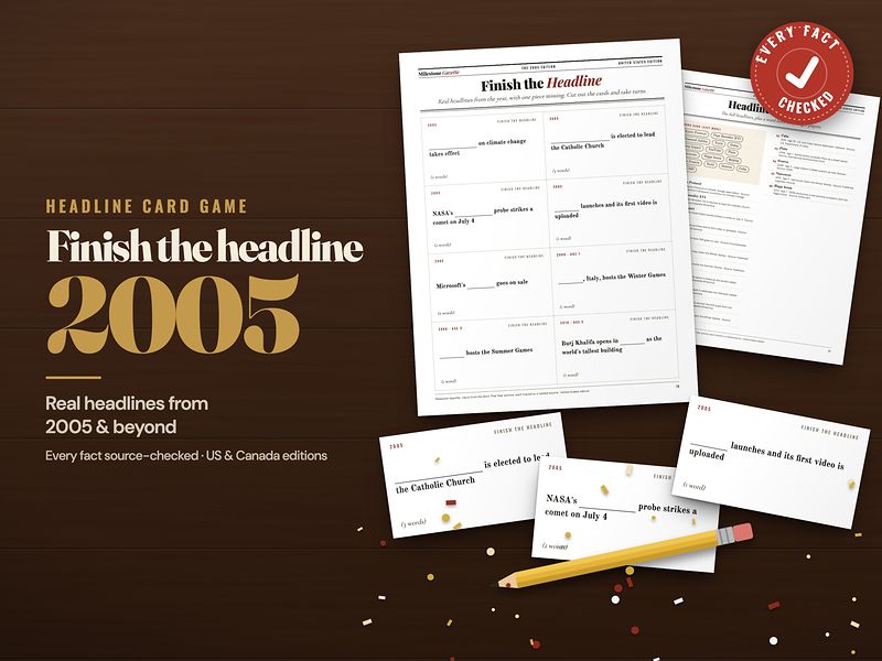 Finish the Headline 2005 card game