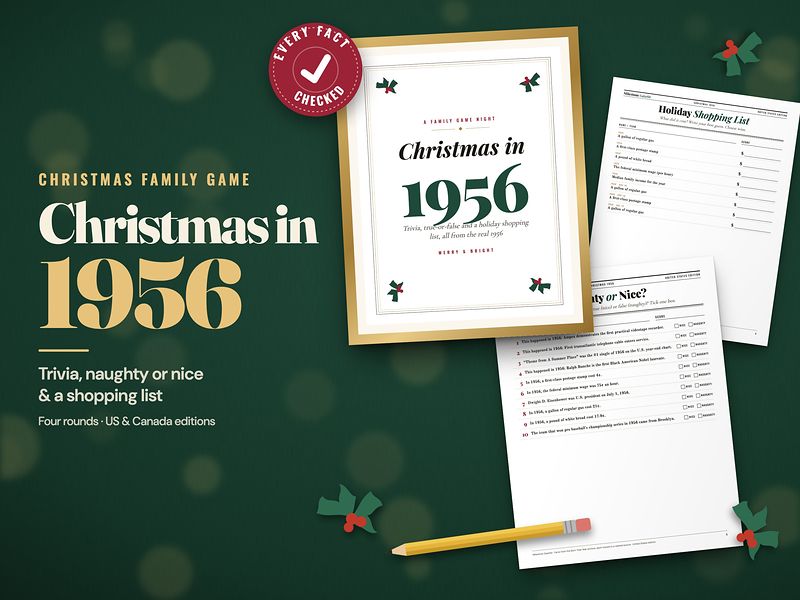 Christmas in 1956 family game
